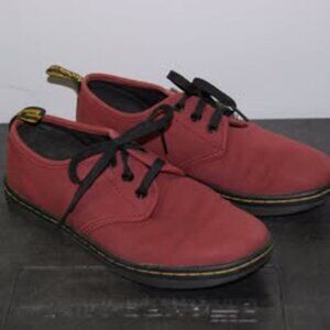 Dr. Martens Air Wair Maroon Burgandy Red Canvas Soho Sneaker Shoes Womens Size 7